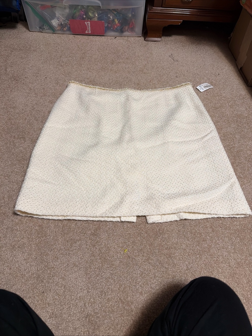 NWT Tahari tweed ivory pencil skirt size 18